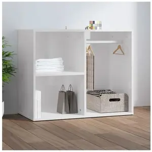 Comparateur de prix : vidaXL Armoire de dressing Blanc brillant 80x40x65cm Bois d'ingénierie