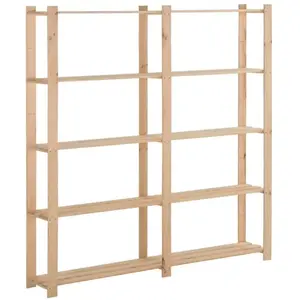 Comparateur de prix : vidaXL Étagère de stockage 5 niveaux 170x28,5x170cm Bois de pin massif