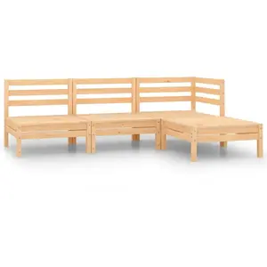 vidaXL Salon de jardin 4 pcs bois massif de pin pas cher