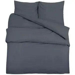 Comparateur de prix : vidaXL Ensemble de housse de couette Anthracite 240x220 cm Microfibre