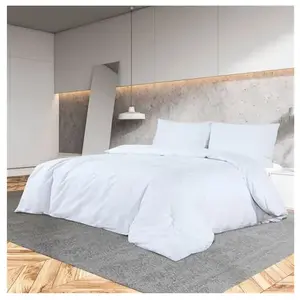 vidaXL Ensemble de housse de couette Blanc 140x200 cm Microfibre pas cher