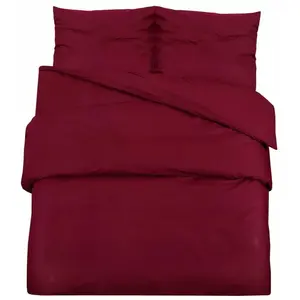 Comparateur de prix : vidaXL Ensemble de housse de couette Bordeaux 140x200 cm Microfibre