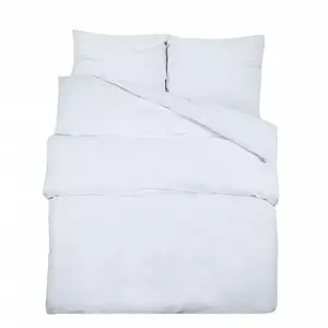 vidaXL Ensemble de housse de couette Blanc 225x220 cm Coton pas cher