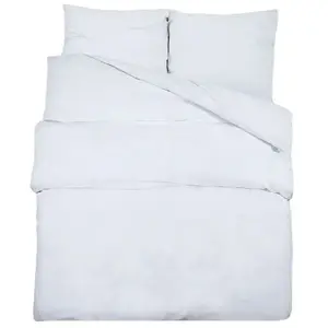vidaXL Ensemble de housse de couette Blanc 140x200 cm Coton pas cher
