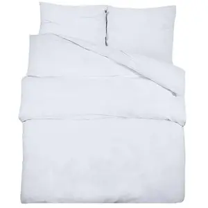 vidaXL Ensemble de housse de couette Blanc 135x200 cm Coton pas cher