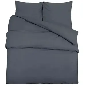 Comparateur de prix : vidaXL Ensemble de housse de couette Anthracite 260x240 cm Coton