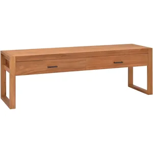 vidaXL Meuble TV 120x40x45 cm Bois de teck solide pas cher
