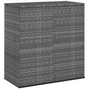 Comparateur de prix : vidaXL Boîte à coussins de jardin Résine tressée 100x49x103,5 cm Gris