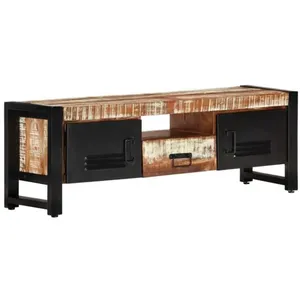 vidaXL Meuble TV 120x30x40 cm Bois massif de récupération pas cher