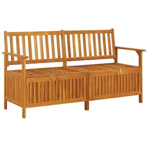 vidaXL Banc de rangement 148 cm Bois d'acacia solide pas cher