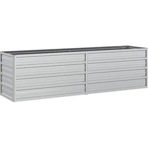 vidaXL Lit surélevé de jardin 160x40x45 cm Acier galvanisé Argenté pas cher
