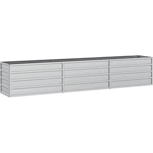 vidaXL Lit surélevé de jardin 240x40x45 cm Acier galvanisé Argenté pas cher