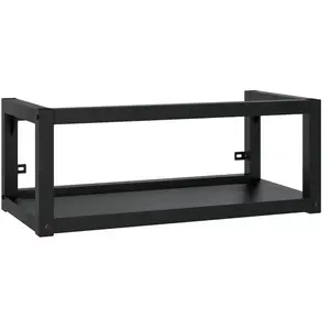 vidaXL Cadre de lavabo de salle de bain mural Noir 79x38x31 cm Fer pas cher