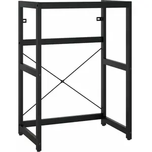 vidaXL Cadre de lavabo de salle de bain Noir 59x38x83 cm Fer pas cher