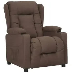 vidaXL Fauteuil inclinable Taupe Tissu pas cher