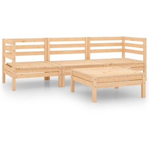 vidaXL Salon de jardin 4 pcs Bois de pin massif pas cher