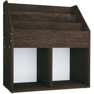 vidaXL Porte-revue pour enfants Chêne fumé 71x30x78,5 cm Aggloméré pas cher