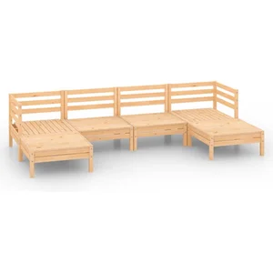 vidaXL Salon de jardin 6 pcs Bois de pin massif pas cher