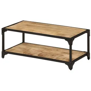 Comparateur de prix : vidaXL Table basse 90x45x35 cm Bois de manguier massif brut