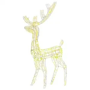 Comparateur de prix : vidaXL Renne de décoration de Noël Acrylique 140 LED blanc chaud 120 c...