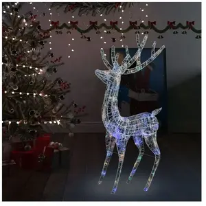 Comparateur de prix : vidaXL Renne de Noël XXL Acrylique 250 LED 180 cm Coloré