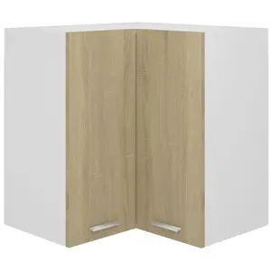 vidaXL Armoire d'angle suspendue Chêne sonoma Bois d’ingénierie pas cher