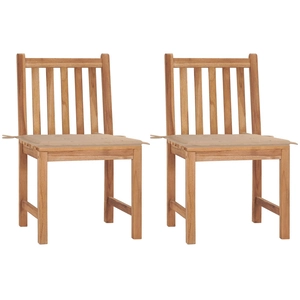 vidaXL Chaises de jardin 8 pcs avec coussins Bois de teck massif pas cher