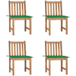 vidaXL Chaises de jardin 6 pcs avec coussins Bois de teck massif pas cher