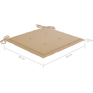 vidaXL Chaises pliables de jardin avec coussins 4 pcs Teck solide pas cher