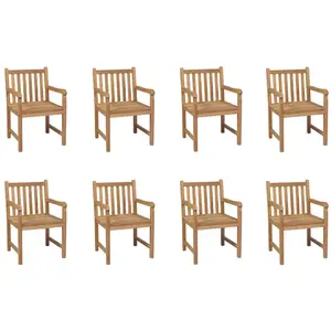 Comparateur de prix : VIDAXL Chaises D'extérieur 8 Pcs Bois De Teck Solide Yueyinnkeji