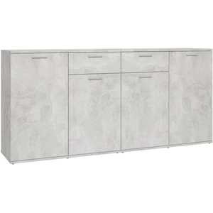 vidaXL Buffet Gris béton 160x36x75 cm Aggloméré pas cher