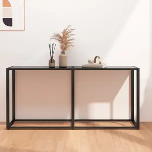 Comparateur de prix : vidaXL Table console Noir 160x35x75,5 cm Verre trempé
