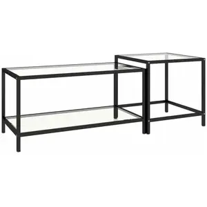 Comparateur de prix : vidaXL Tables à thé 2 pcs Verre trempé Transparent