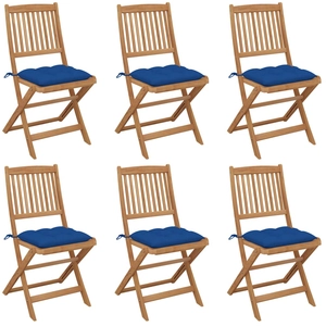 vidaXL Chaises pliables de jardin 8 pcs avec coussins Bois d'acacia