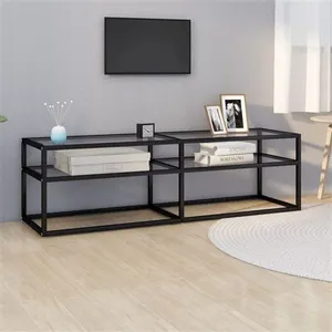 vidaXL Meuble TV Transparent 140x40x40,5 cm Verre trempé pas cher