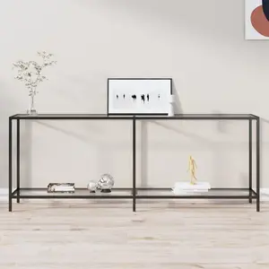 Comparateur de prix : vidaXL Table console Transparent 200x35x75,5 cm Verre trempé