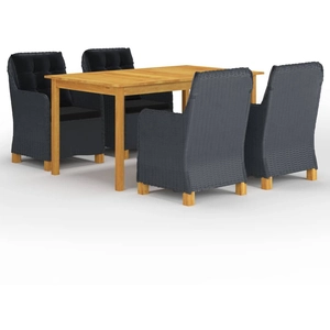 vidaXL Ensemble de salle à manger de jardin 5 pcs Gris foncé pas cher