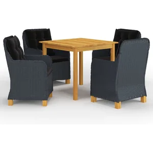 vidaXL Ensemble de salle à manger de jardin 5 pcs Gris foncé pas cher