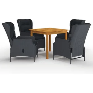 vidaXL Ensemble de salle à manger de jardin 5 pcs Gris foncé pas cher