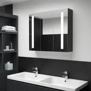 Comparateur de prix : vidaXL Armoire de salle de bain à miroir LED 89x14x62 cm