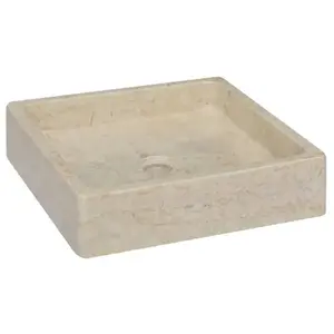 Comparateur de prix : vidaXL Lavabo Crème 40x40x10 cm Marbre