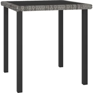 vidaXL Ensemble de salle à manger de jardin 5 pcs Résine tressée Gris pas cher