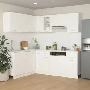 vidaXL Ensemble de meubles de cuisine 11 pcs Blanc AggloméréVendu parvidaxl-be