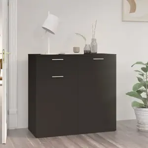 Comparateur de prix : vidaXL Buffet Noir 80x36x75 cm Aggloméré