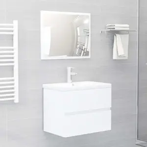 Comparateur de prix : vidaXL Meubles de salle de bain blanc bois d'ingénierie