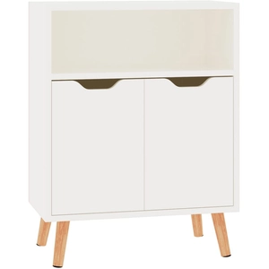 vidaXL Buffet blanc brillant 60x30x72 cm bois d'ingénierie