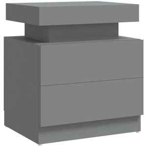vidaXL Table de chevet Gris 45x35x52 cm Aggloméré pas cher