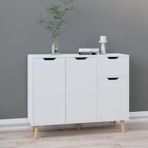 vidaXL Buffet Blanc 90x30x72 cm Bois d'ingénierie pas cher