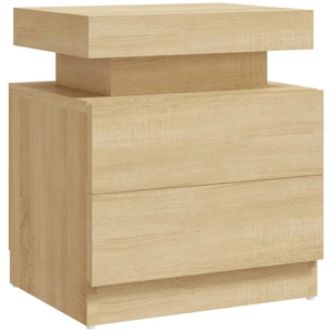 vidaXL Table de chevet Chêne sonoma 45x35x52 cm Aggloméré pas cher
