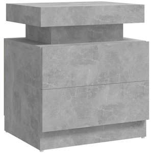 Table de chevet Gris béton 45x35x52 cm Aggloméré Vidaxl Gris béton pas cher